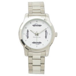 Mein Sportwagen mit individualisierbarem Namen Armbanduhr