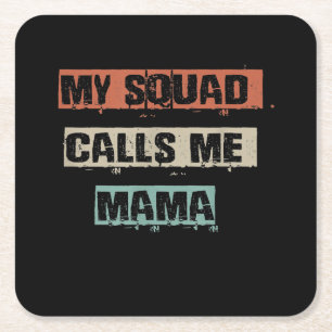 Mein Squad nennt Mama Funny Workout Gym Mama Gesch Rechteckiger Pappuntersetzer