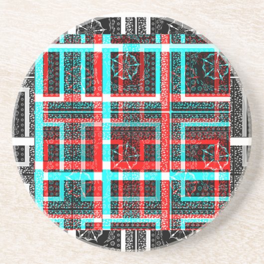 Mein Square Maze Design Getränkeuntersetzer (Vorne)