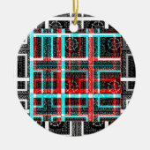 Mein Square Maze Design Keramik Ornament (Vorne)