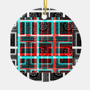 Mein Square Maze Design Keramik Ornament