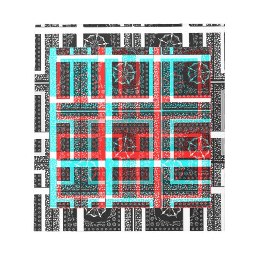 Mein Square Maze Design Notizblock (Vorderseite)