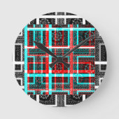 Mein Square Maze Design Runde Wanduhr (Vorderseite)