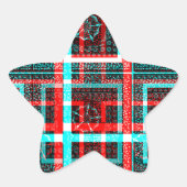 Mein Square Maze Design Stern-Aufkleber (Vorderseite)