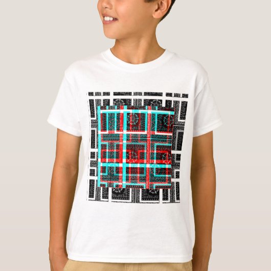 Mein Square Maze Design T-Shirt (Vorderseite)