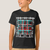 Mein Square Maze Design T-Shirt (Vorderseite)