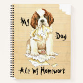 Mein St. Bernard Ate meine Hausaufgaben Notizblock (Vorderseite)
