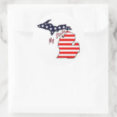 Mein Staat: Michigan-Aufkleber Runder Aufkleber (Tasche)