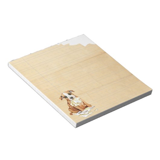 Mein Stafford Ate Meine Hausaufgaben Notizblock (angewinkelt)