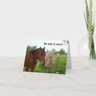 Mein Stall oder dein? Valentine Card Feiertagskarte