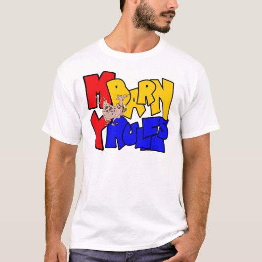 Mein Stall regiert Milchkühe T-Shirt (Vorderseite)