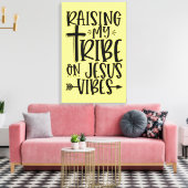 Mein Stamm auf Jesus Canvas drucken Leinwanddruck (Insitu (Wohnzimmer))