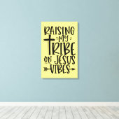 Mein Stamm auf Jesus Canvas drucken Leinwanddruck (Insitu (Holzboden))