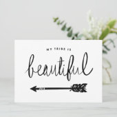 Mein Stamm ist schön stylish und handschriftlich (Stehend Vorderseite)