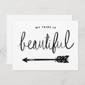 Mein Stamm ist schön stylish und handschriftlich Postkarte (Vorne/Hinten)