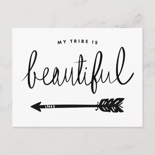 Mein Stamm ist schön stylish und handschriftlich Postkarte (Vorderseite)