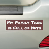 Mein Stammbaum ist von den Nüssen voll Autoaufkleber (Auf Auto)