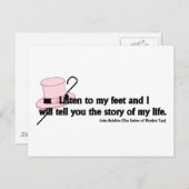 Mein Stich-Zitat anhören Postkarte (Vorne/Hinten)