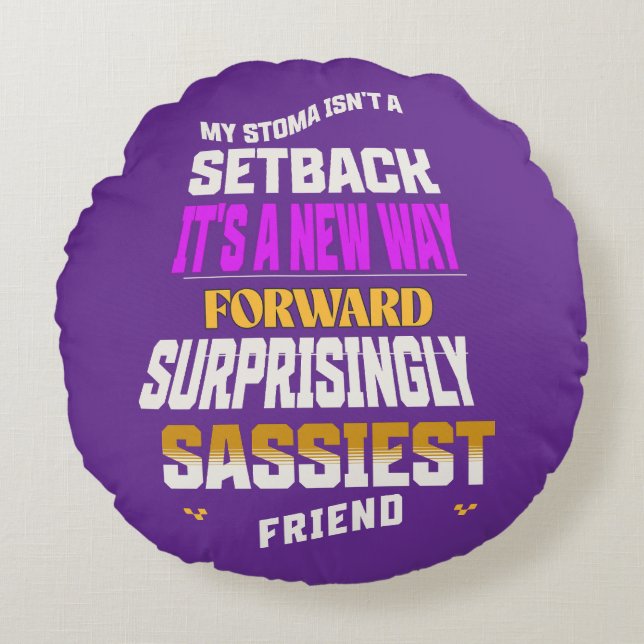 Mein Stom ist kein Set zurück Rundes Kissen (Vorderseite)