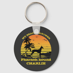 Mein Strandpartner Sonnenuntergang Palme Pharaoh H Schlüsselanhänger