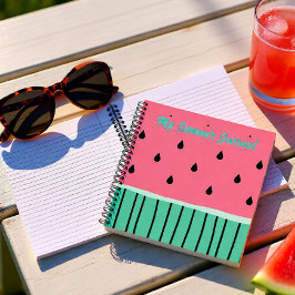 Mein Summer Journal rosa Wassermelone Notebook Notizblock