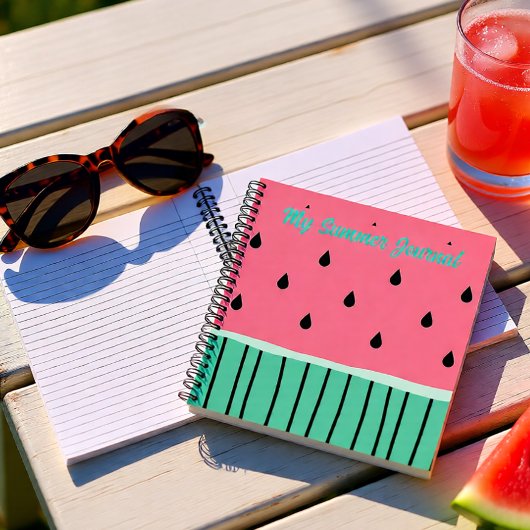 Mein Summer Journal rosa Wassermelone Notebook Notizblock