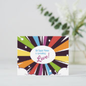 Mein Super-Power verbreitet Liebe. Postkarte (Stehend Vorderseite)