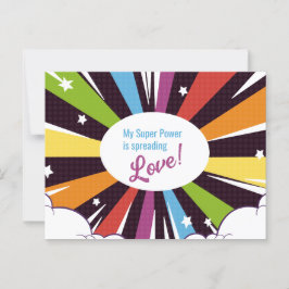 Mein Super-Power verbreitet Liebe. Postkarte