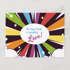 Mein Super-Power verbreitet Liebe. Postkarte