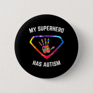 Mein Superheld ist sich Autismus bewusst Button
