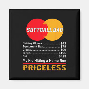 Mein süßer Dad, mein Kind schlägt einen Home Run u Magnet