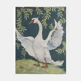 mein süßer Schwan Fleecedecke