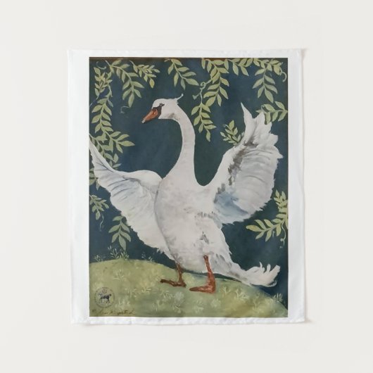 mein süßer Schwan Wandteppich (Vorderseite)