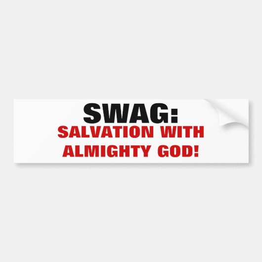 Mein Swag ist Rettung mit GOTT Autoaufkleber (Vorne)