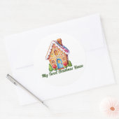 Mein Sweet Christmas Gingerbread House Personalisi Runder Aufkleber (Umschlag)