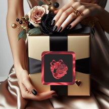 Mein Sweet Heart Red Shiny Valentine Square Sticke