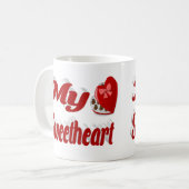 Mein Sweetheart Valentinstag Kaffeetasse (Vorderseite Links)