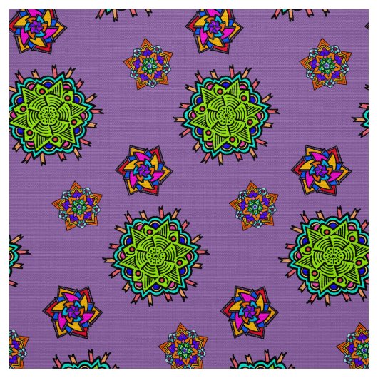 Mein symetrisches Doodle-Muster #1 Stoff (Muster)