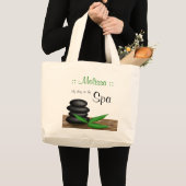 "Mein Tag am Wellness-Center" personalisierte Jumbo Stoffbeutel (Vorderseite (Produkt))