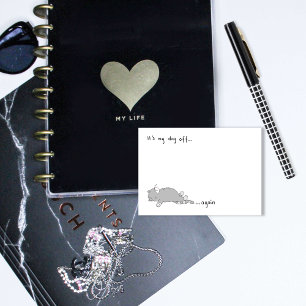 Mein Tag der Niedlichen Schlafkatze Post-it Klebezettel