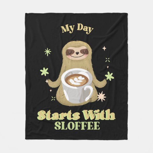 Mein Tag fängt mit Kaffee an Fleecedecke (Vorderseite)