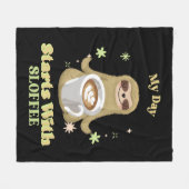 Mein Tag fängt mit Kaffee an Fleecedecke (Vorderseite (Horizontal))