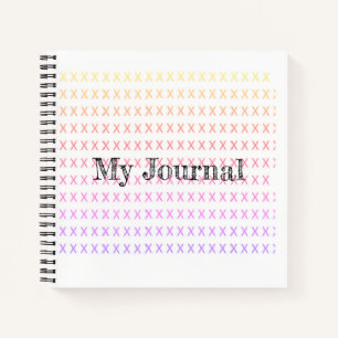 Mein Tagebuch ombre kreuzt ein Spiralheft Notizblock