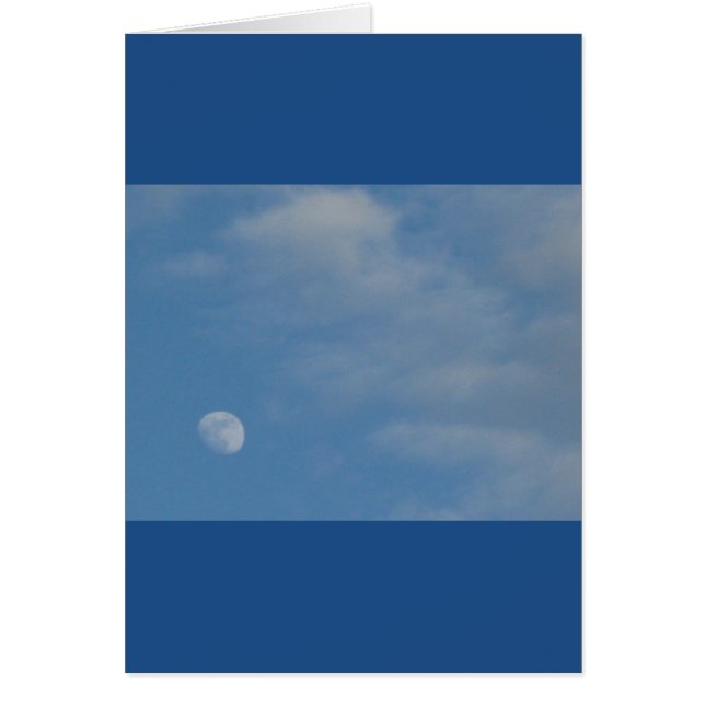 Mein Tagesmond - Blue Portrait Grußkarte (Vorne)