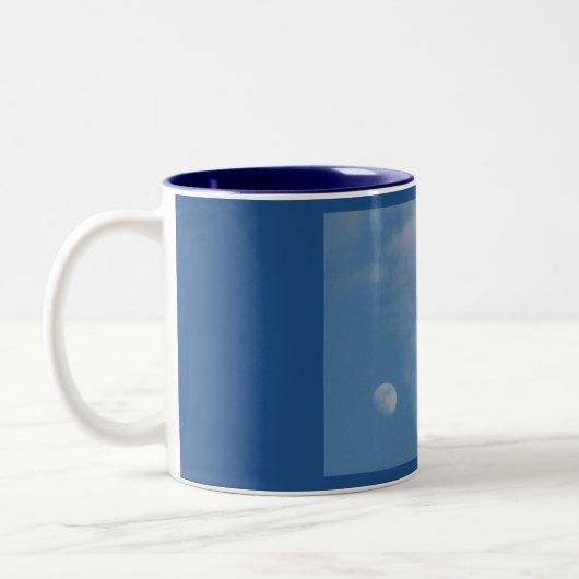 Mein Tagesmond - Blue Zwei-Tone-Tasse Zweifarbige Tasse (Links)