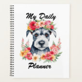 Mein Tagesplaner Mini Schnauzer Blume Pink Re YPW Planer (Vorderseite)