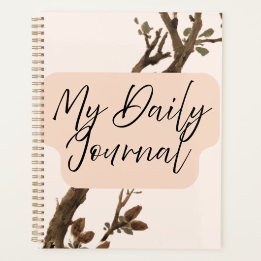 "Mein tägliches Journal" | Erdiges Baumzweig Planer (Vorderseite)