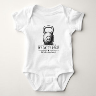 Mein tägliches Reset   Lift Breathe Repeat Workout Baby Strampler