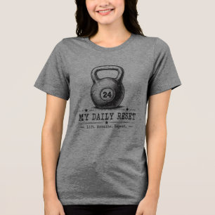 Mein tägliches Reset Lift Breathe Repeat Workout Tri-Blend Shirt