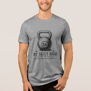 Mein tägliches Reset Lift Breathe Repeat Workout Tri-Blend Shirt